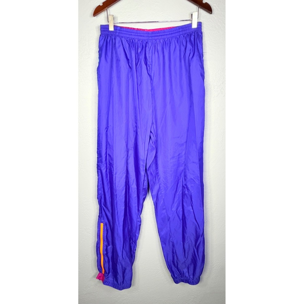 Vintage Columbia Sportswear Purple Nylon Windbreaker Track Pants Womens XL